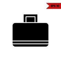 illustration of backpack glyph icon vector