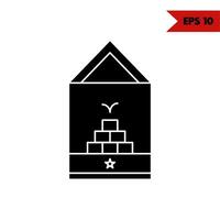 illustration  of house glyph icon vector