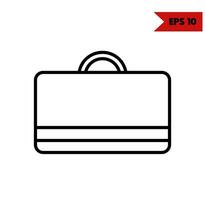 illustration of backpack line icon vector