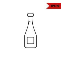 illustration of wine line icon vector