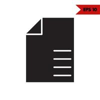 illustration of file glyph icon vector