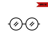 ilustration of eyeglasses icon vector