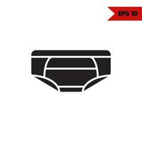 illustration of underware glyph icon vector