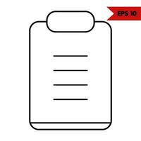 illustration of note line icon vector