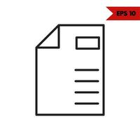 illustration of file line icon vector