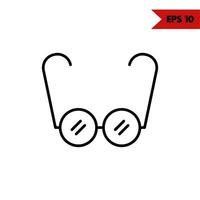 illustration of eyeglasses line icon vector