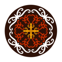 typical pattern of the Dayak tribe in a circle png