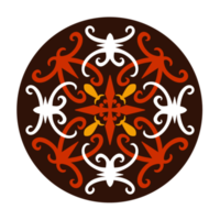 patrón típico de la tribu dayak en un círculo png