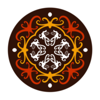 tipico modello di il dayak tribù nel un' cerchio png