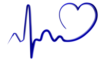 Heart rate pulse on transparent background png