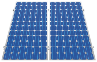 Panneau solaire 3d png avec fond transparent