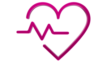 Heart rate pulse on transparent background png