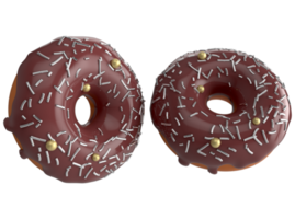 rosquinhas decoradas coloridas isoladas em fundo transparente png