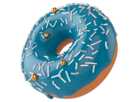 rosquinhas decoradas coloridas isoladas em fundo transparente png