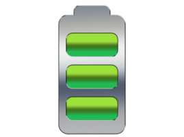 Battery Charging icon on transparent background png