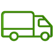 3D Delivery truck icon png on Transparent Background