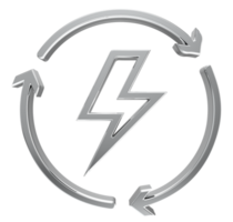 ícone de eletricidade de raio png em fundo transparente