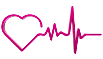 Heart rate pulse on transparent background png