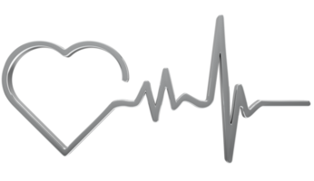 Heart rate pulse on transparent background png