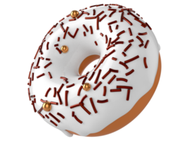 Bunt dekorierte Donuts isoliert auf transparentem Hintergrund png