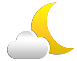 Moon icon on transparent background png