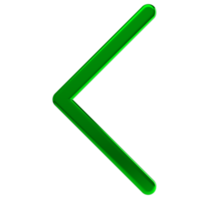 3D Left arrow icon png on Transparent Background