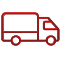 3D Delivery truck icon png on Transparent Background