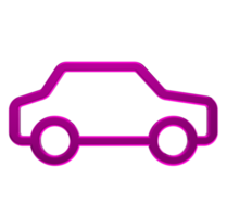 3D Car icon on transparent background png