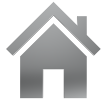 3D Home icon isolated on transparent background png