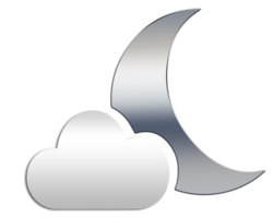 icono de luna sobre fondo transparente png