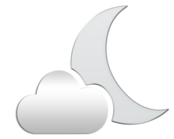 icono de luna - logo en fondo transparente png