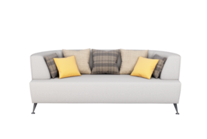 3d Furniture modern fabric round single sofa isolated. png