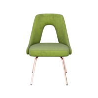 Chaise verte moderne de meubles 3d isolée png