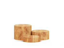 Wood podium product stand empty display abstract wooden minimal pedestal luxury natural background for product placement 3d rendering png
