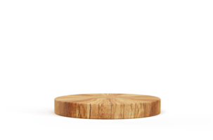 suporte de produto de pódio de madeira exibição vazia abstrata pedestal mínimo de madeira fundo natural de luxo para colocação de produto renderização em 3d png