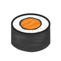 comida japonesa, ilustración de sushi png