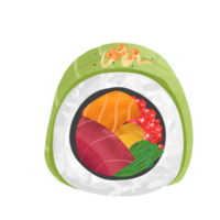 comida japonesa, ilustración de sushi png