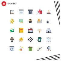 conjunto de 25 iconos modernos de la interfaz de usuario signos de símbolos para el sitio de prensa de los dedos calcetines puntos elementos de diseño vectorial editables vector