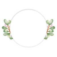 Leaf Watercolor Frame png