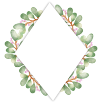 Leaf Watercolor Frame png