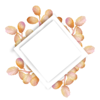 Leaf Watercolor Frame png