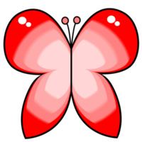 conception de papillon rouge png