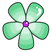 green flower clipart