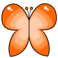 orange butterfly clipart png