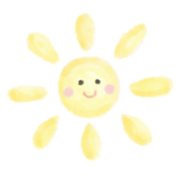 cute sun watercolor png