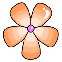 orange blomma design png