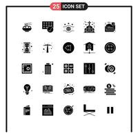 paquete de iconos vectoriales de stock de 25 signos y símbolos de línea para conexión matrimonio hardware iglesia deporte elementos de diseño vectorial editables vector