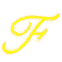 guld glitter alfabet f png