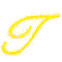 Gold Glitter Alphabet T png