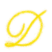 Gold Glitter Alphabet D png